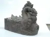 Product image 6 of the product “Makara, 50cm height . Cast stone with antique finish, handmade rework. ”